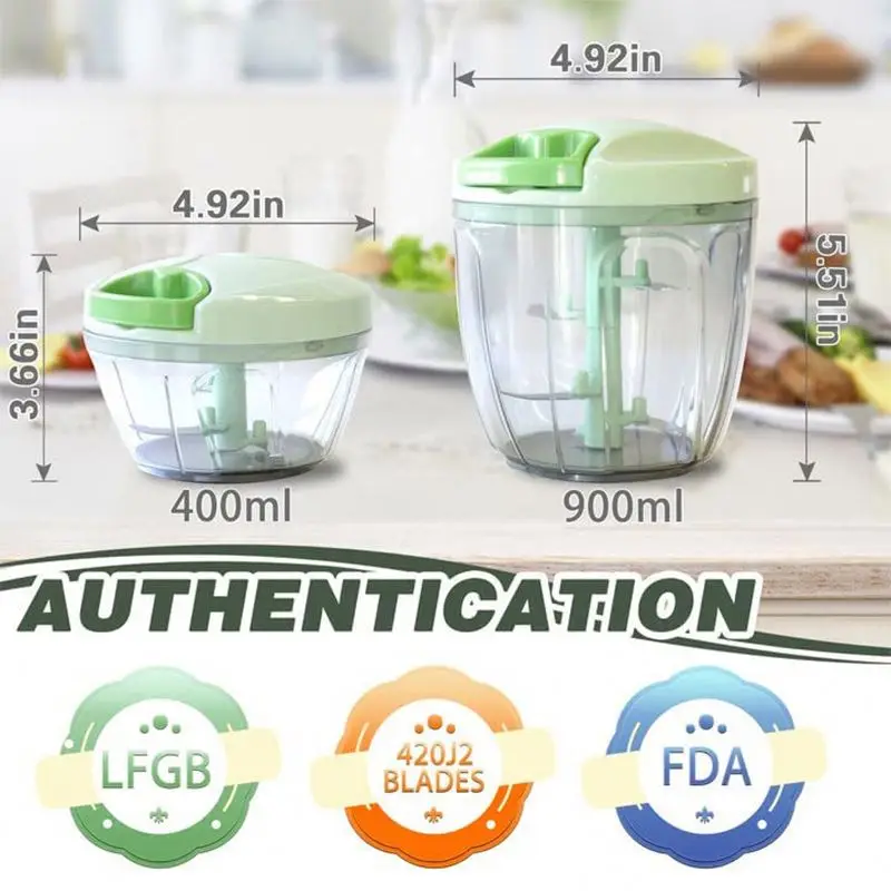 Portable Manual Hand Food Processor
