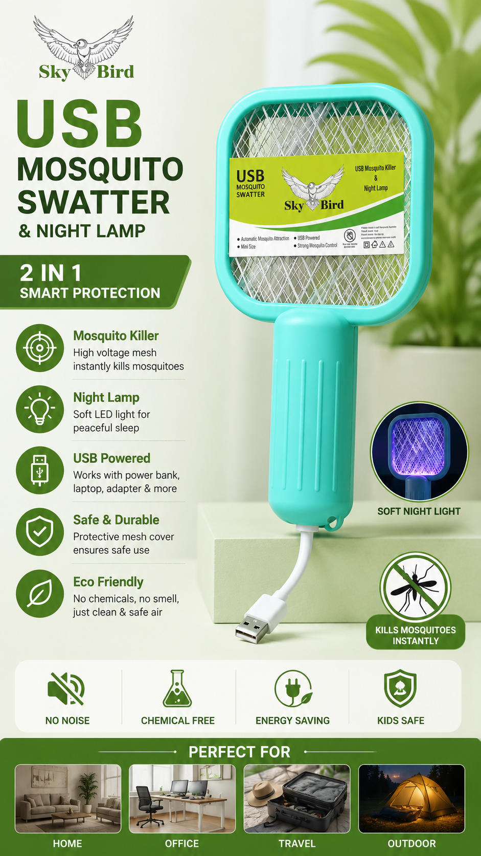 Sky Bird USB Mosquito Killer Lamp