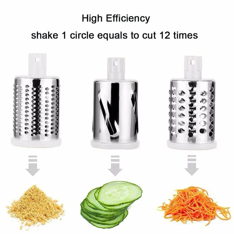 Multi-Functional Rotary Vegetable Cutter & Cheese Grater