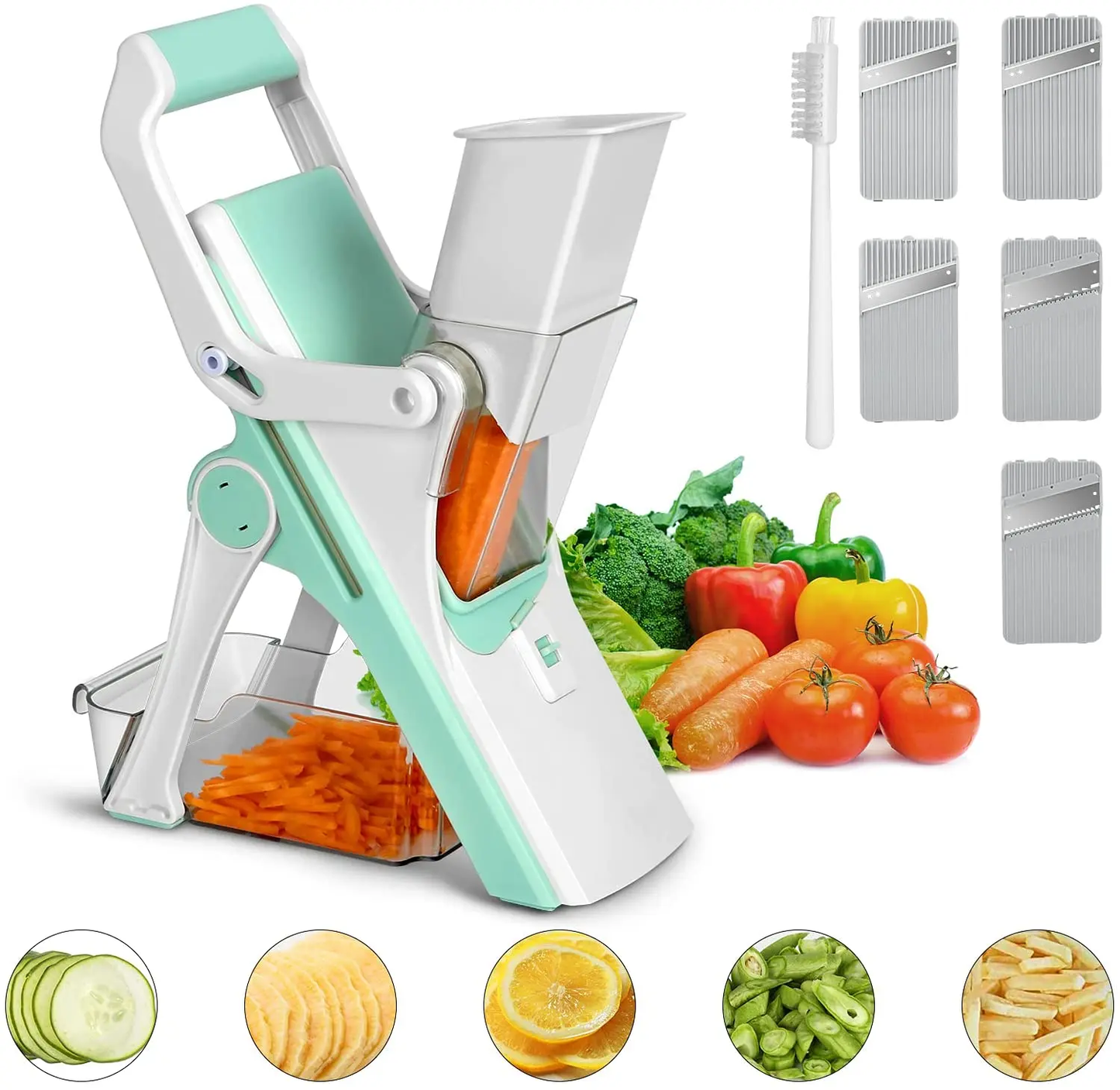 Multifunctional Vegetable Cutter, Slicer & Grater – Manual Kitchen Chopper