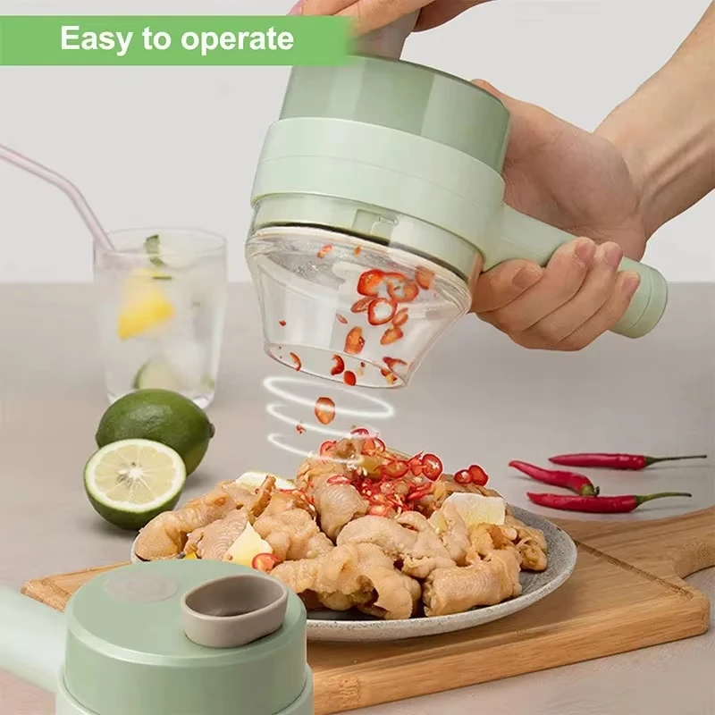 Electric Vegetable Chopper & Slicer – Multifunctional Garlic, Onion & Vegetable Cutter