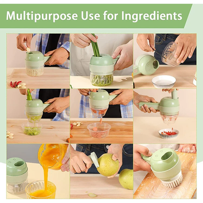 Electric Vegetable Chopper & Slicer – Multifunctional Garlic, Onion & Vegetable Cutter