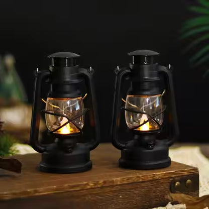 Vintage Portable Oil Lamp Christmas LED Night Light