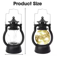 Vintage Portable Oil Lamp Christmas LED Night Light